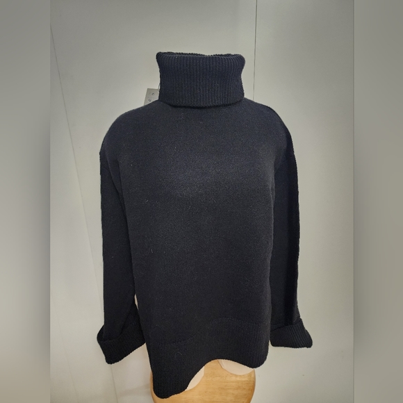 ZARA NWT cuffed knit sweater, black, women's size M - Picture 10 of 12